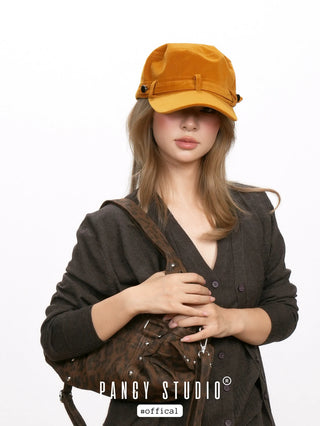 corduroy peaked cap