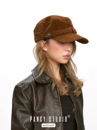 corduroy peaked cap