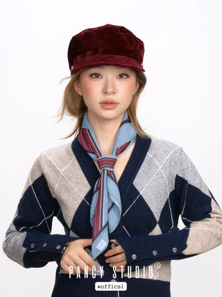 striped silk scarf