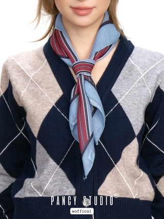 striped silk scarf
