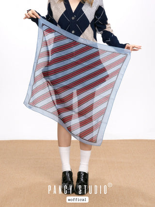 striped silk scarf