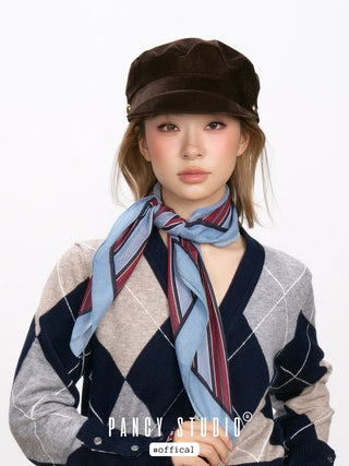 striped silk scarf