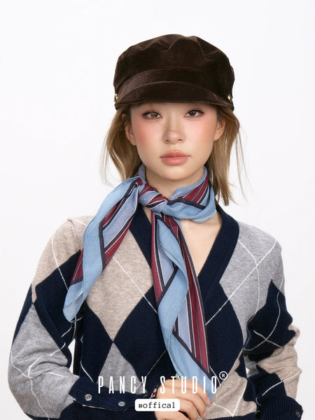 striped silk scarf