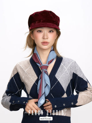 striped silk scarf