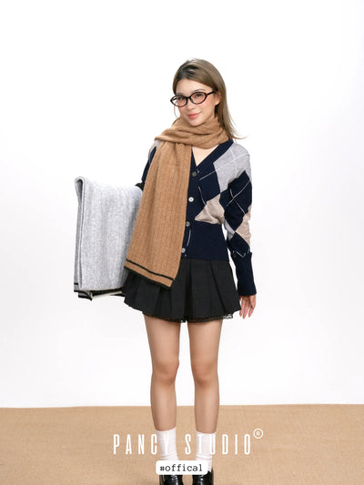 striped knit scarf