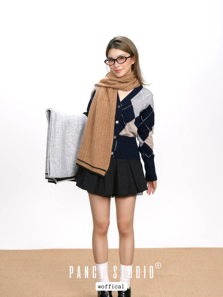 striped knit scarf