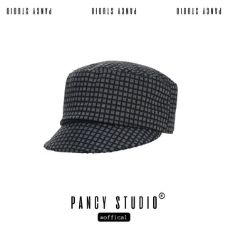 plaid equestrian hat