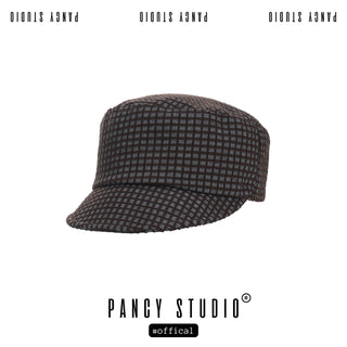 plaid equestrian hat