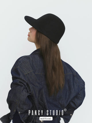 black wool hat