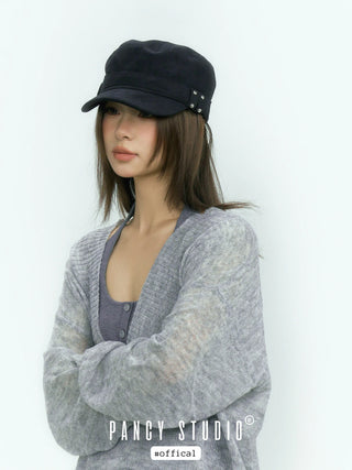 suede flat cap