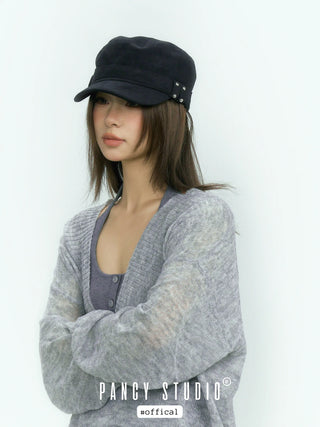 suede flat cap