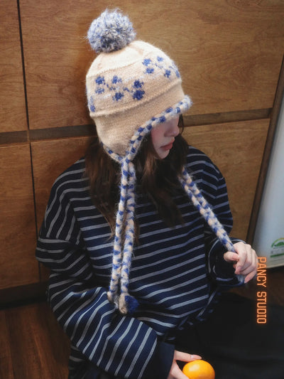 fur tassel hat