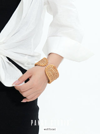 woven rattan bracelet