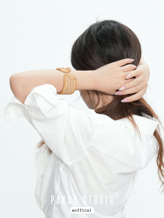 woven rattan bracelet
