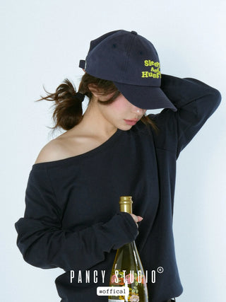 letter embroidered cap