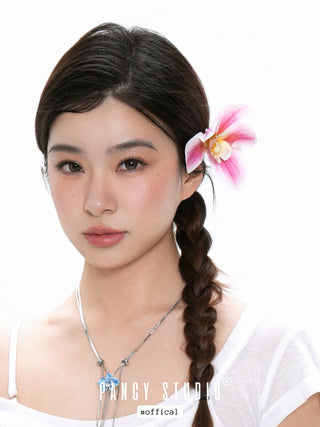 bow flower barrette