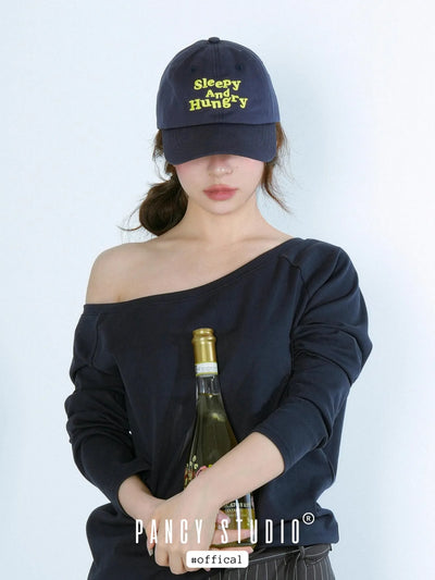 letter embroidered cap