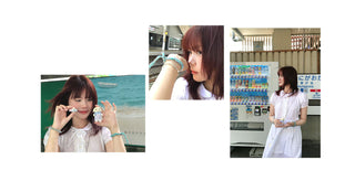 pearl linen bracelet