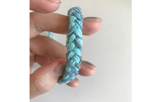 pearl linen bracelet