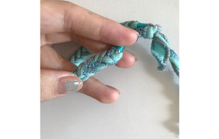 pearl linen bracelet