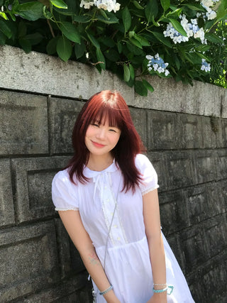 pearl linen bracelet