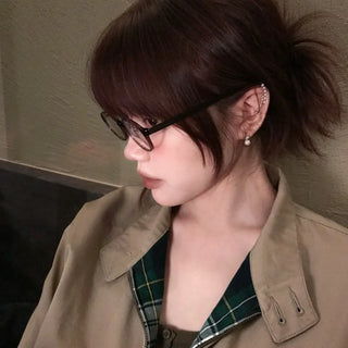 pearl zircon earrings