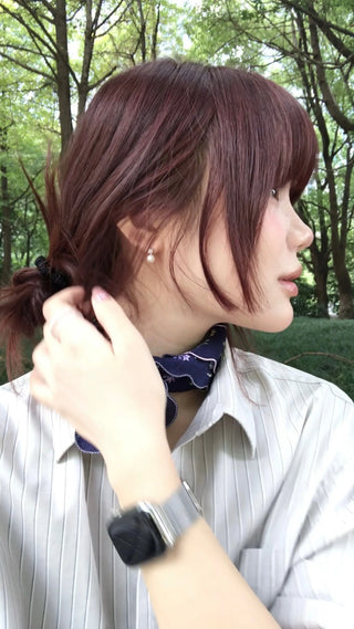 pearl zircon earrings