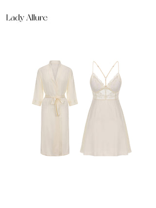 purple v-neck nightdress