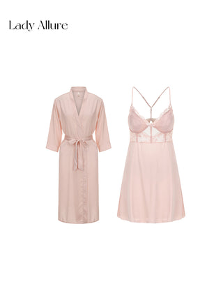 purple v-neck nightdress