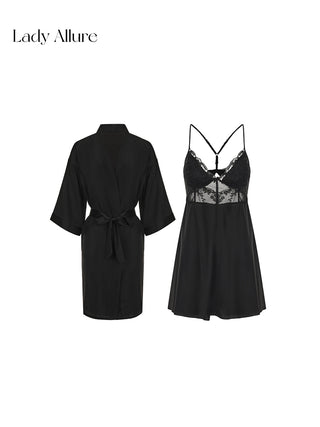 purple v-neck nightdress