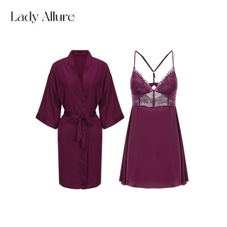 purple v-neck nightdress