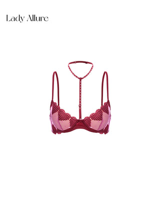 heart mesh bra