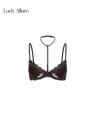 heart mesh bra