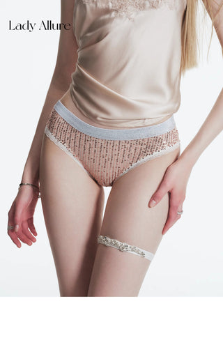 sequined cotton panties