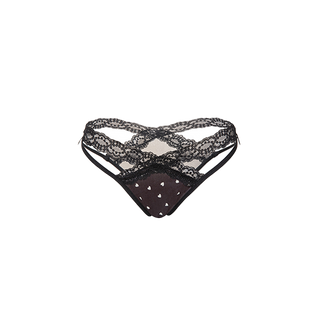 strip heart panties