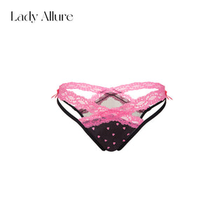 strip heart panties