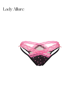 strip heart panties