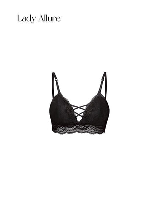 gathered strap bra