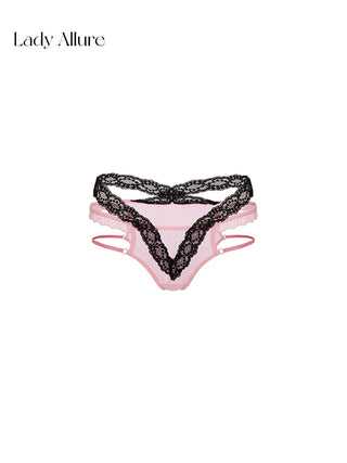 contrast rose panties