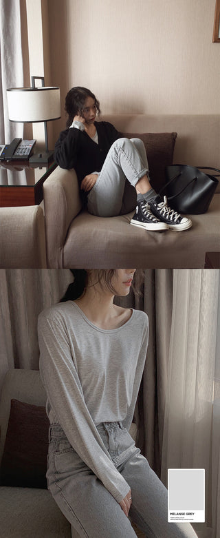 Soft U-neck T-shirt - 6 colors