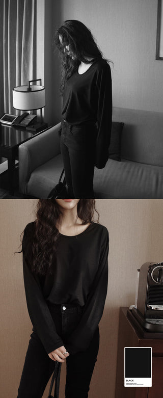Soft U-neck T-shirt - 6 colors