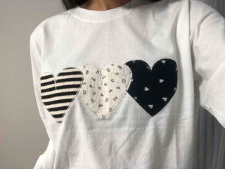 Vintage Autumn Cotton Patch Long Sleeve T-shirt