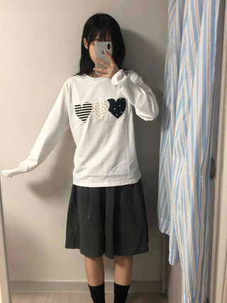 Vintage Autumn Cotton Patch Long Sleeve T-shirt