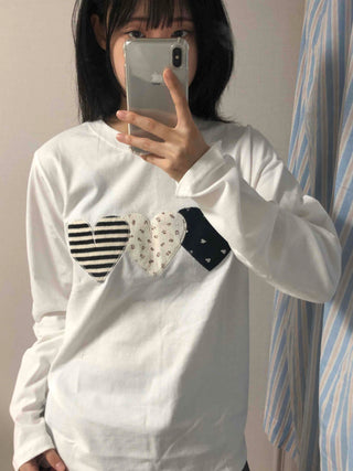 Vintage Autumn Cotton Patch Long Sleeve T-shirt