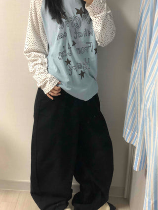 Urban Autumn Cotton Dot Long Sleeve T-shirt