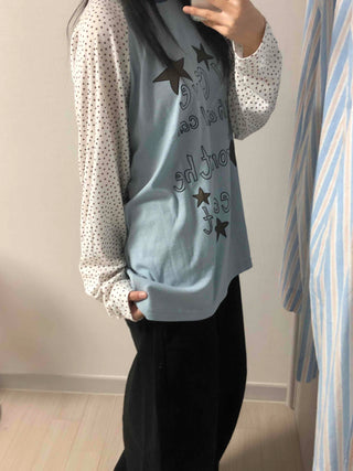 Urban Autumn Cotton Dot Long Sleeve T-shirt
