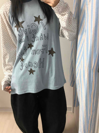 Urban Autumn Cotton Dot Long Sleeve T-shirt