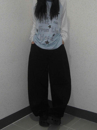 Urban Autumn Cotton Dot Long Sleeve T-shirt