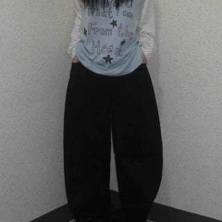Minimal Plain Wide Long Pants