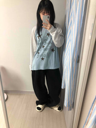 Minimal Plain Wide Long Pants